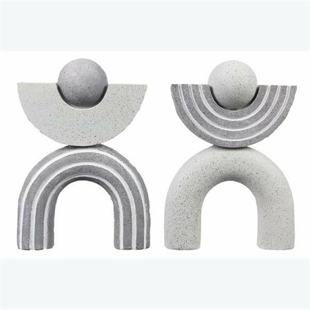 YOUNGS Resin Stacked Stone Arch Decor, 2 Assorted Color 12668